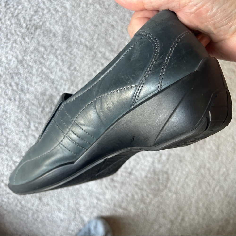 ECCO Women’s Dark Grey Leather Slip-On Loafer Shoes,  Size 42 EU - Picture 5 of 14